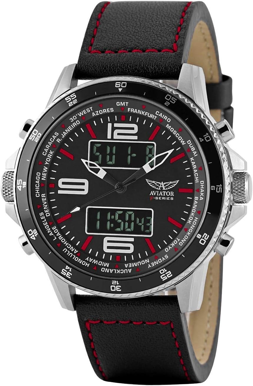 AVW1931G253 Aviator Ana - Black Digital Watch for Men