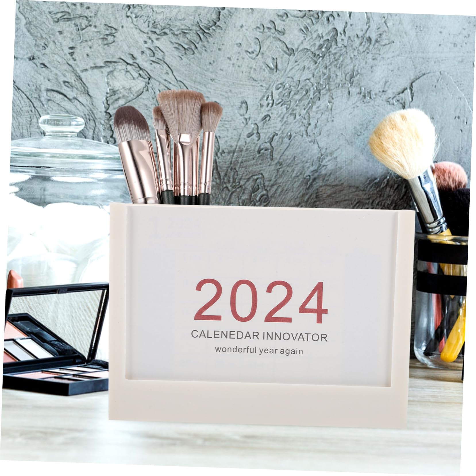 TEHAUX 4piezas Organizador De Escritorio Multi-grid De Plástico Para Lápices y Brochas De Maquillaje Contenedor De Bolígrafos Funcional y Estiloso Para Oficina y Hogar