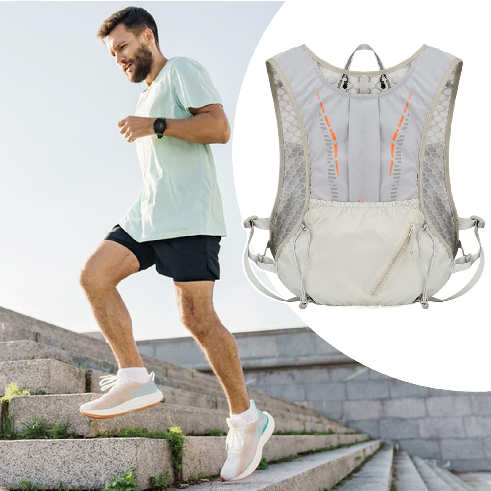 Mochila Hidratación Reflectante Ligera