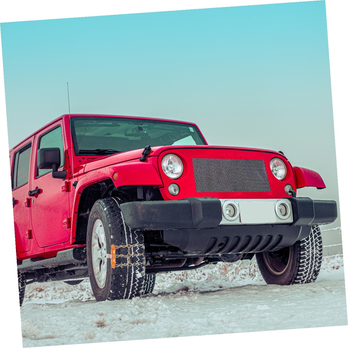 Cabilock Winter Car Tire Snow Chain Anti-skid Steel Wheel Chain Large Size Outdoor Winter Accessory for Passenger Cars and Suvs Random Color