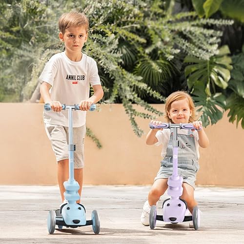 Miniatura 4 de MOUNTALK Scooter para Niños de 1-12 Años, Scooter de 3 Ruedas para Niños Pequeños de 1-33-55-88-12 Años Niños y Niñas con Alturas Ajustables y