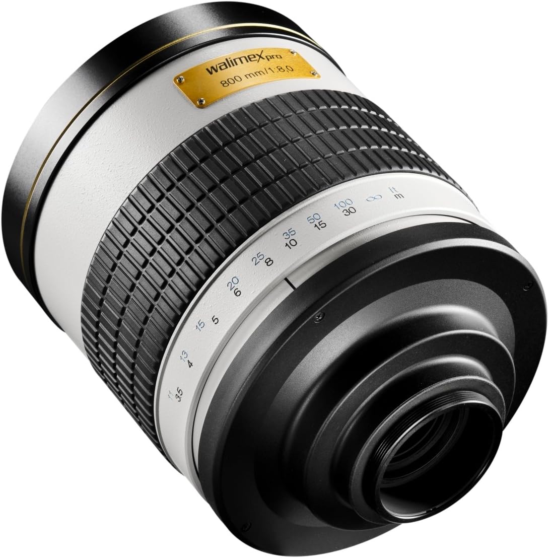 पिछला view of Walimex Pro 800mm lens showing focus ring and mount