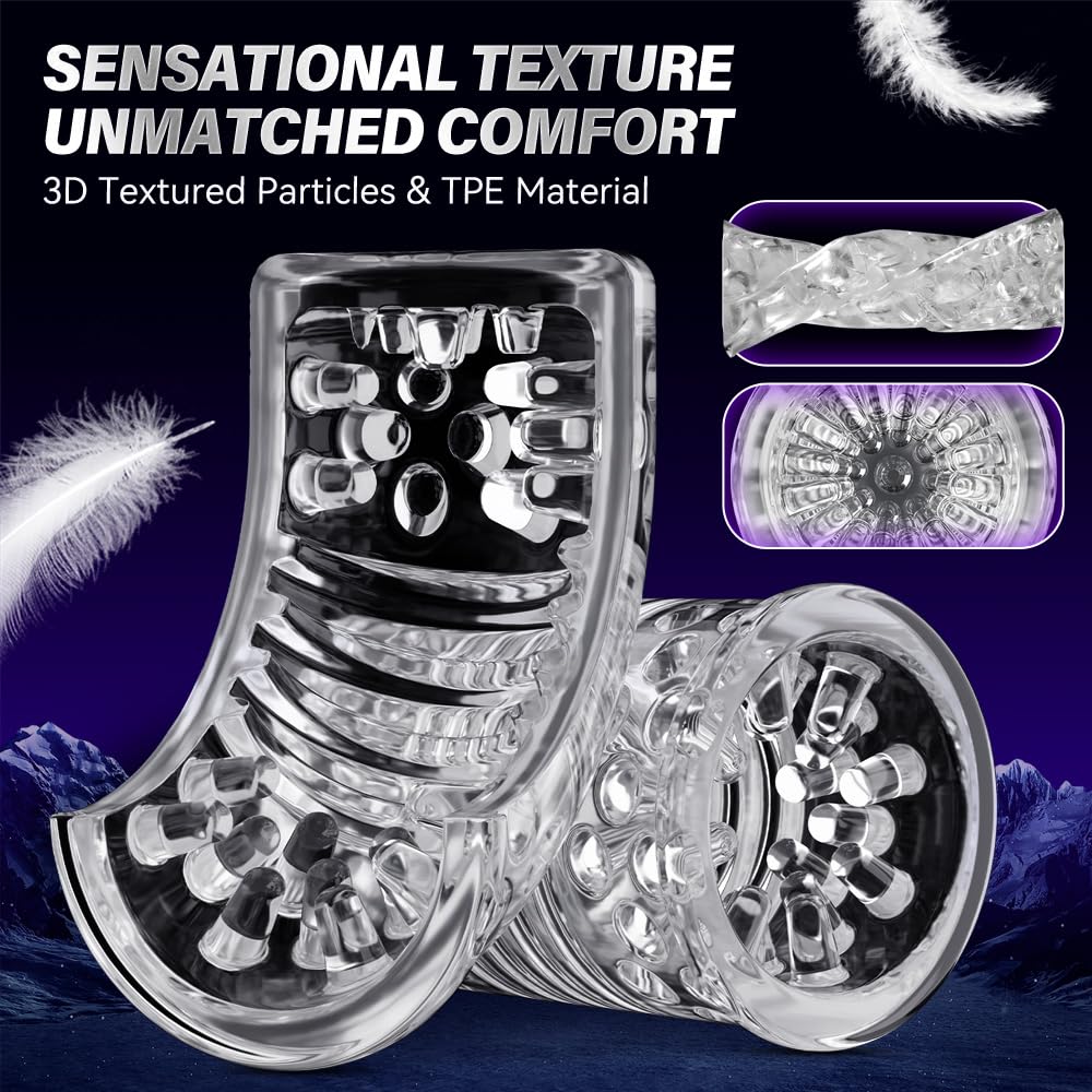 EINSEO AI Sync Male Masturbator Sex Toys for Men - Adult Toy Male Sex Toys with 7 Thrusting & 7 Rotating Modes, Pocket Pussy Hands Free Sex Machine LCD Display with Visual Window & Mounting Base: Black