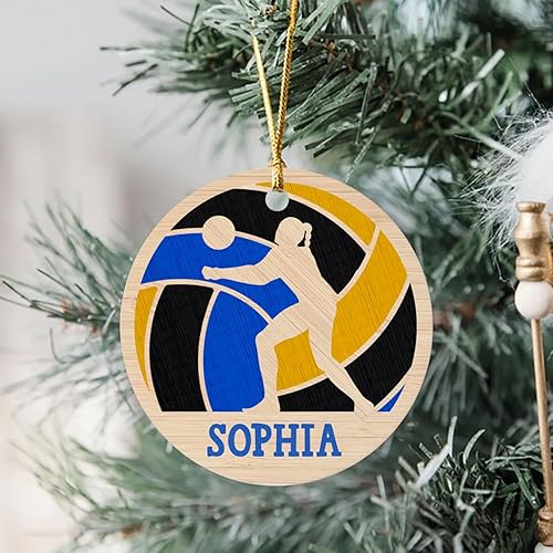 Miniatura 3 de Adorno de Navidad para niña de voleibol 2024, adorno de voleibol personalizado para amantes del voleibol, adornos de jugador de voleibol, adorno de