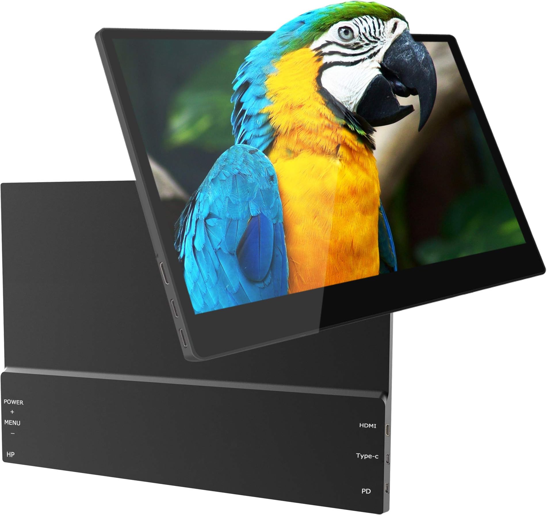 Eviciv 15.6 inch Monitor Portable Game Monitor FHD Display 1920×1080 Resolution 16:9 IPS Screen 178° Full Angle Fit for HD Type-C PD for Raspberry Pi Xbox Ones PS4 Security CCTV Camera Laptop PC MAC