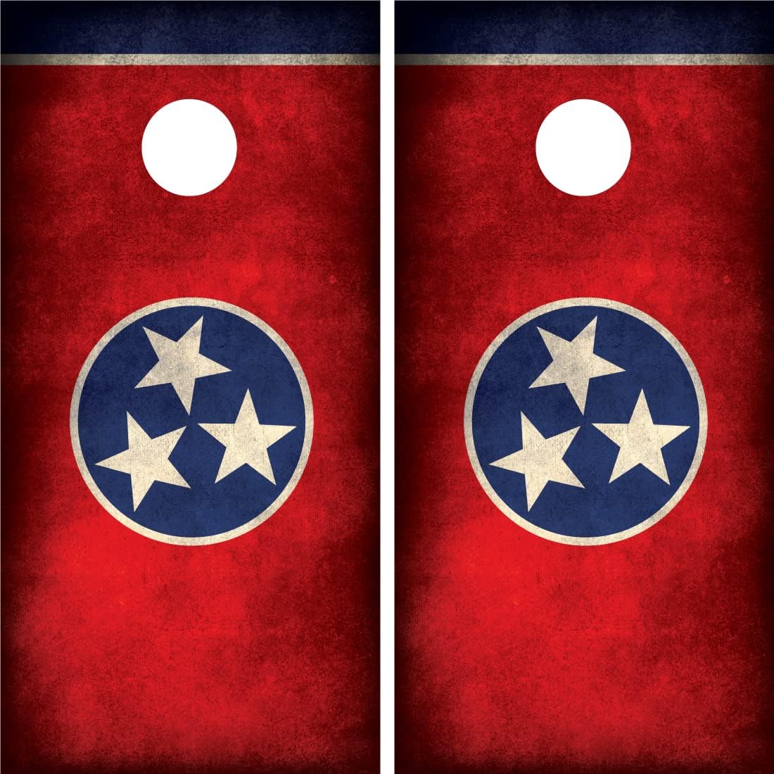 Tennessee Flag Distressed Wood Laminated Cornhole Board Decal Wrap Wraps (More Design Options Available)