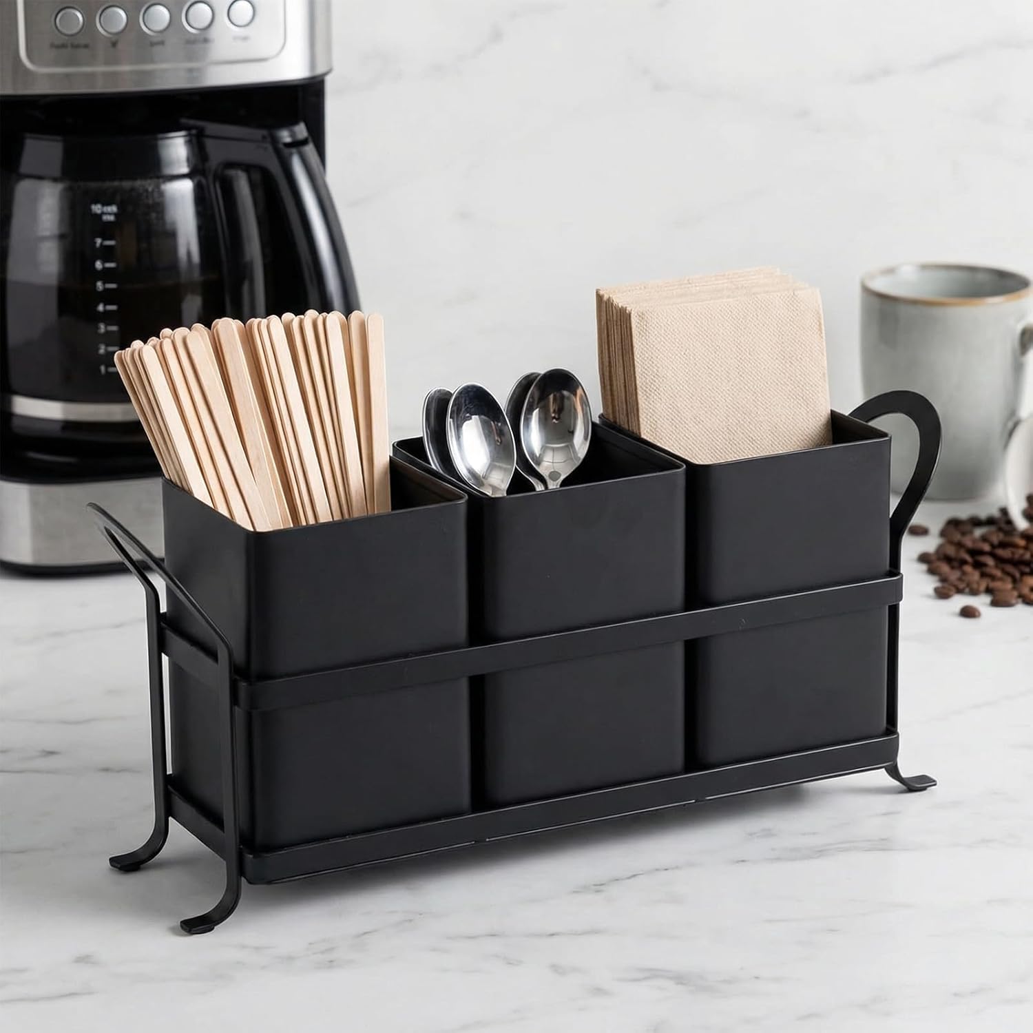 Stylish Metal Container for Efficient Utensils and Desk Accessories Arrangement Iron Kitchen Storage Box