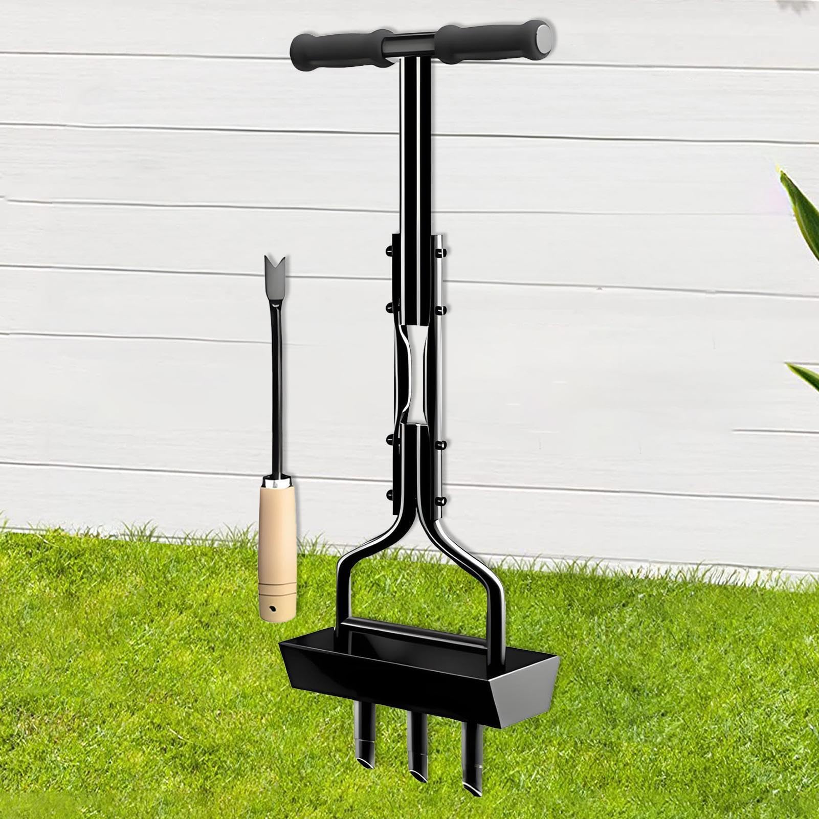 Aeratore Suolo Carotatore Metallico Dissodante e Cura del Prato | Ferro da giardino in metallo, attrezzatura per la cura del prato per appassionati, agricoltori