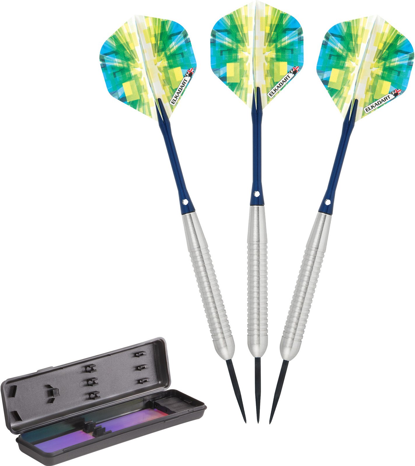 Elkadart Prism Steel Tip Darts with Storage/Travel Case