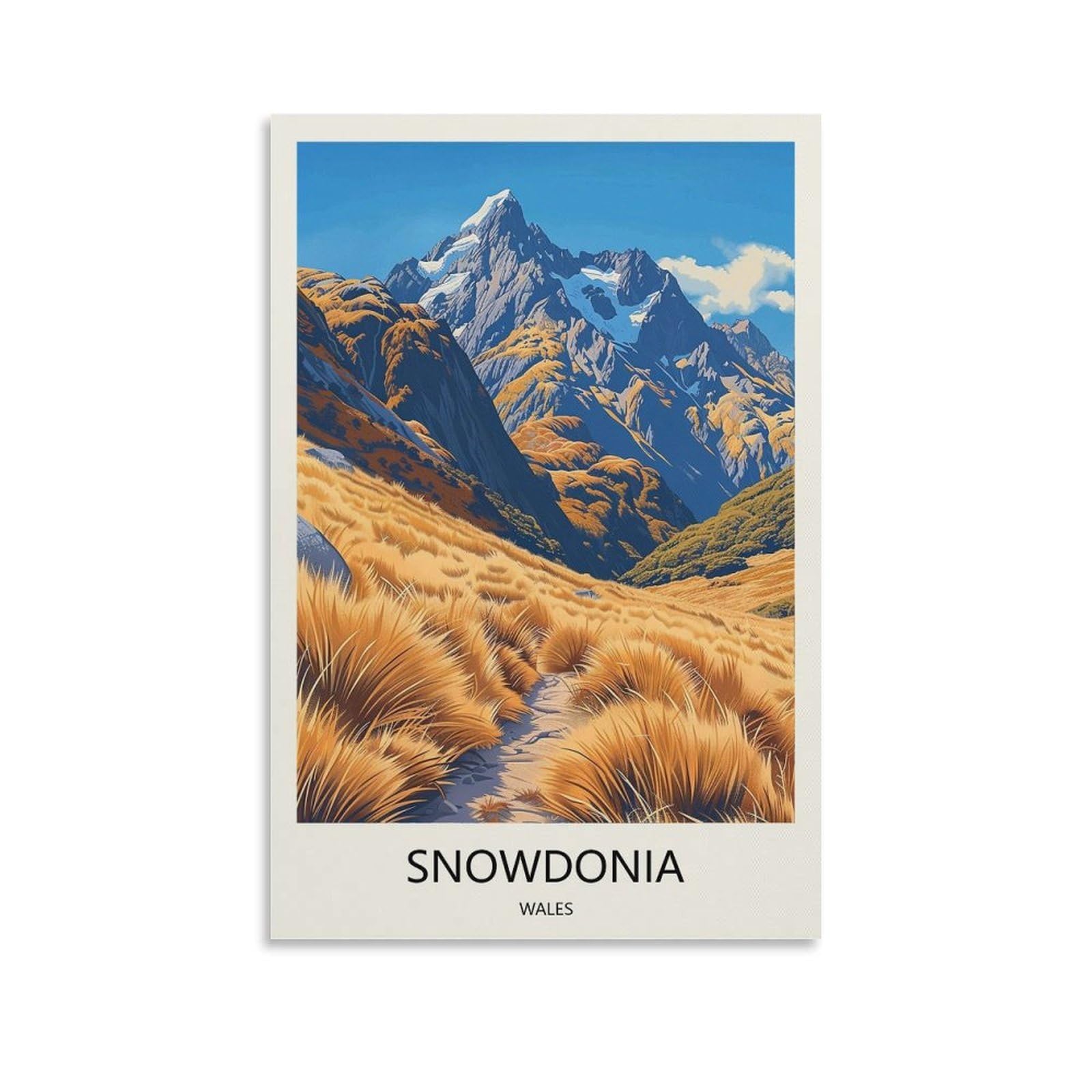 Yjneng Unframe-1 Canvas Art Picture Snowdonia Wales Wall Decor Art Painting Posters Modern Family Decorative Poster 24X36inch(60X90cm)