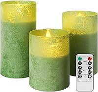 Vista 17 de ANGELLOONG Velas sin llama con control remoto para decoración de mesa, velas falsas parpadeantes que funcionan con pilas, velas de batería
