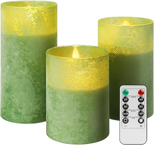 Miniatura 66 de Angelloong Velas parpadeantes de cristal transparente, sin llama, funcionan con control remoto y baterías, velas LED con temporizador, románticas