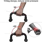 Readaeer Push Up Bars Gym Exercise Equipment Fitness 1 Pair Pushup Handles with Cushioned Foam Grip and Non-Slip Sturdy Structure Push Up Bars for Men & Women