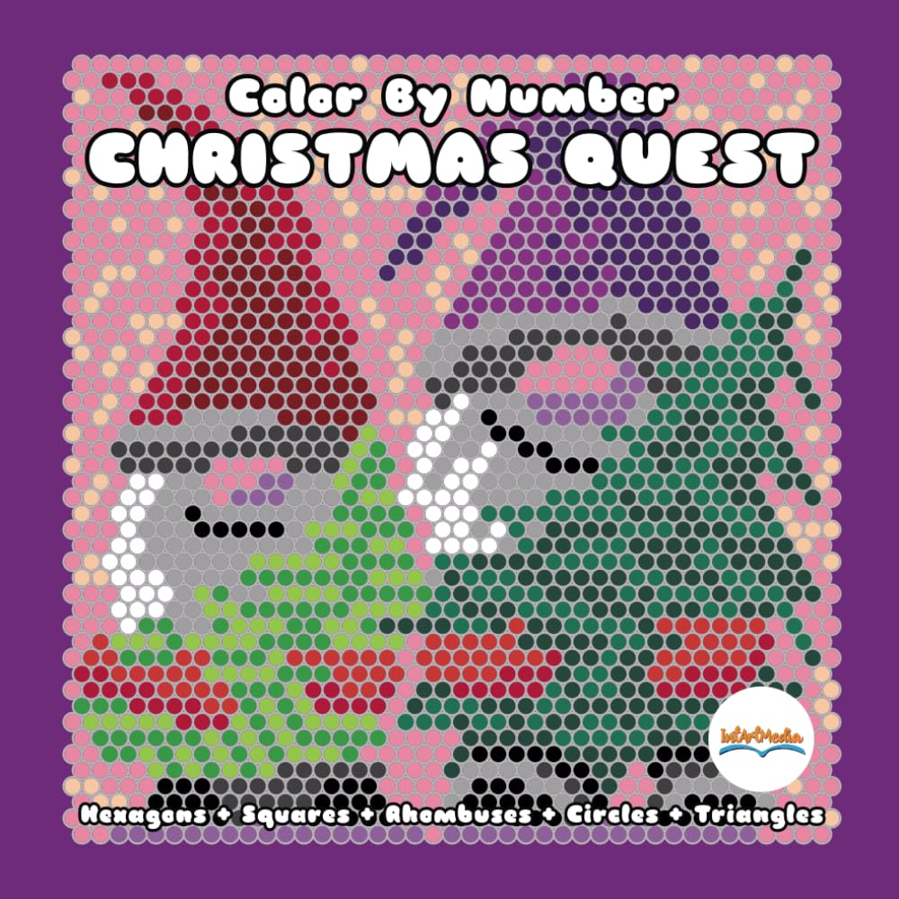 CHRISTMAS QUEST Color By Number: hidden picture activity color by number coloring book for adults and teens (Color Quest Mystery Color By Number)