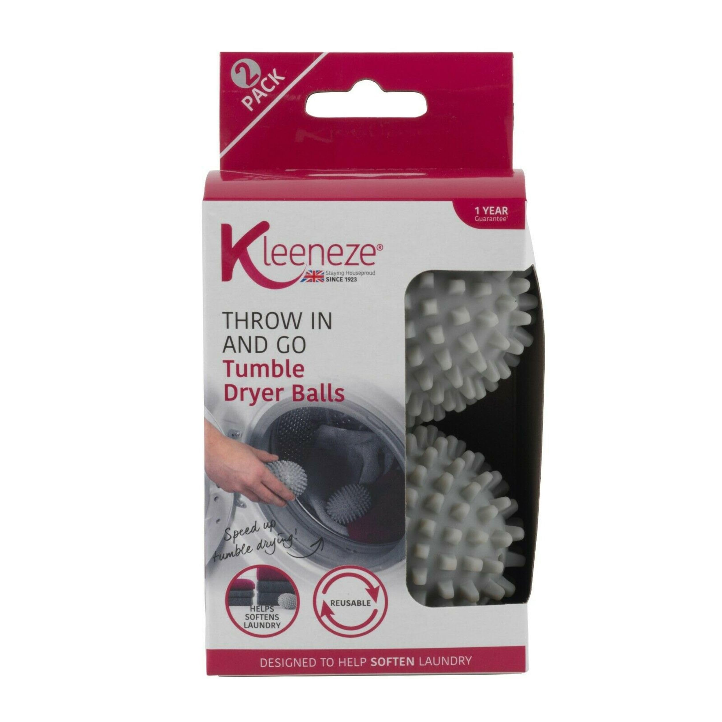 Palline Per Asciugatrice Kleeneze Con Punte In Plastica, Set Da 2, Riducono Pieghe E Tempi Di Asciugatura, Riutilizzabili