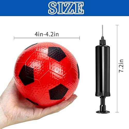 Miniatura 5 de Paquete de 12 mini pelotas de fútbol para niños, mini pelotas inflables de 4 pulgadas para juegos de interiores y exteriores, pelota de fútbol
