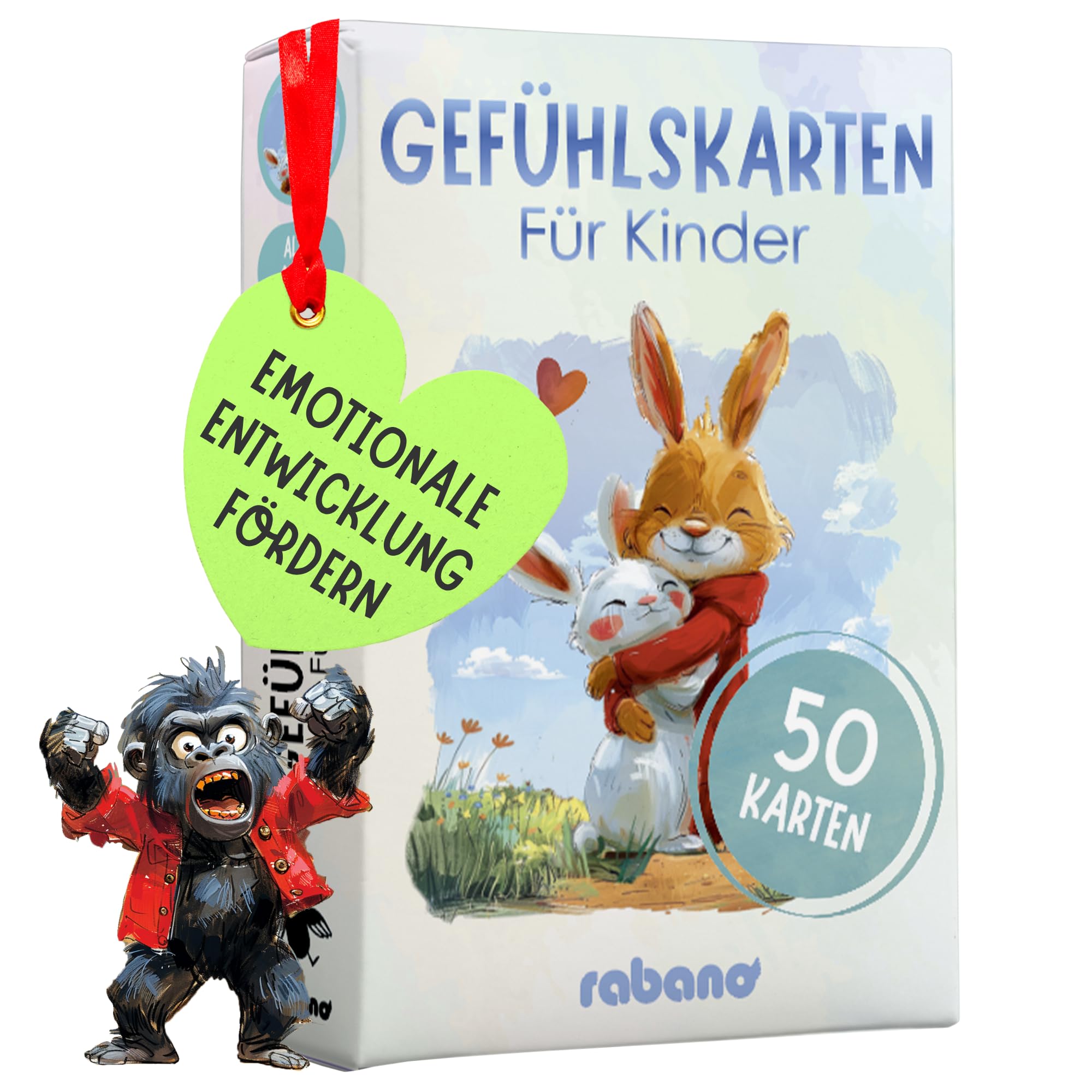 50 Gefühlskarten für Kinder - Sozial-emotionale Entwicklung fördern - Für Kindergarten & Grundschule - Emotionskarten, Gefühlsmonster Karten als Routine