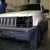 Vista 2 de Spec-D Tuning Parachoques de humo y luces de esquina de señal ámbar reflector para Jeep Grand Cherokee 1993-1996 par izquierdo + derecho