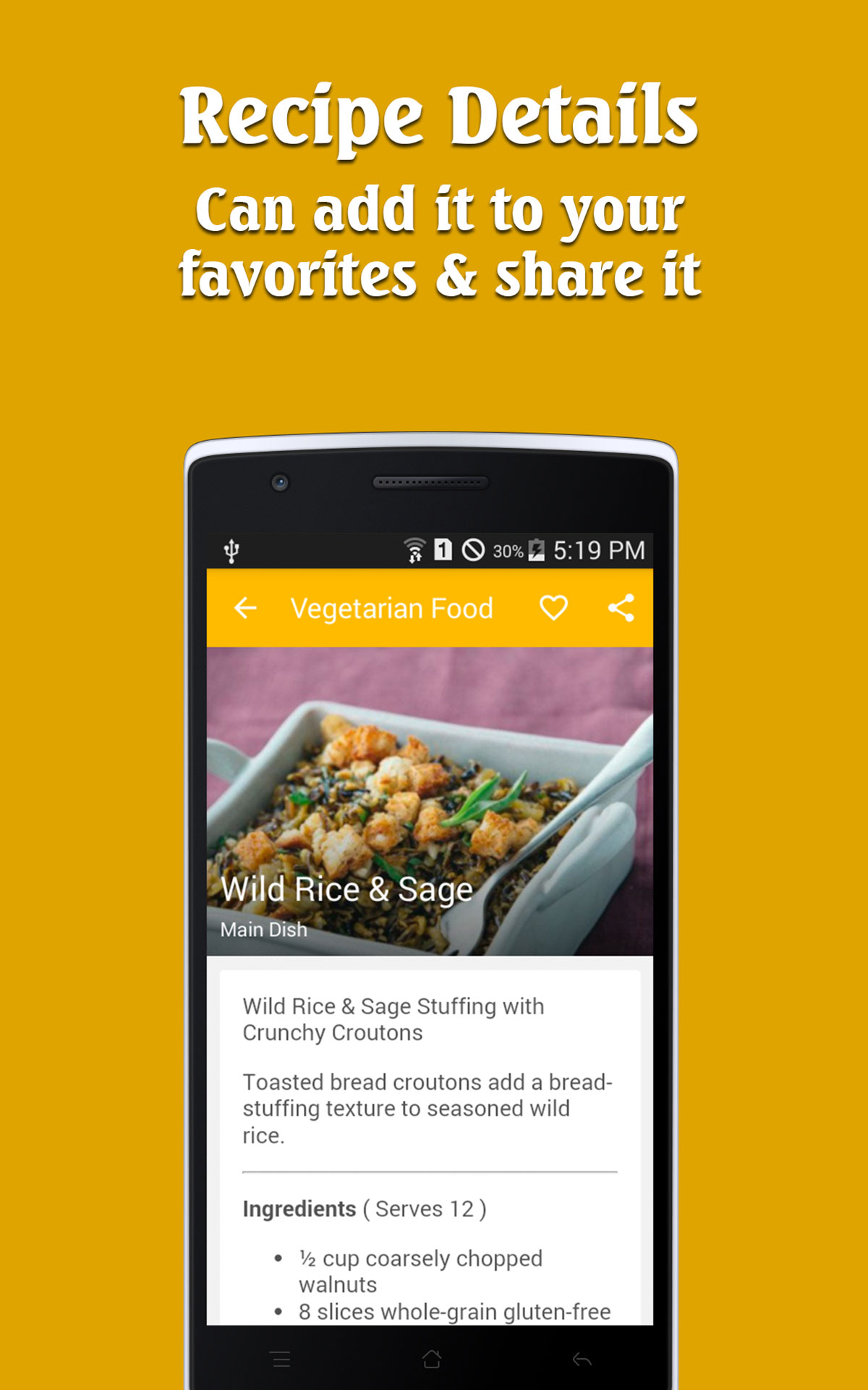 Vegetarian Food recipes free for Android