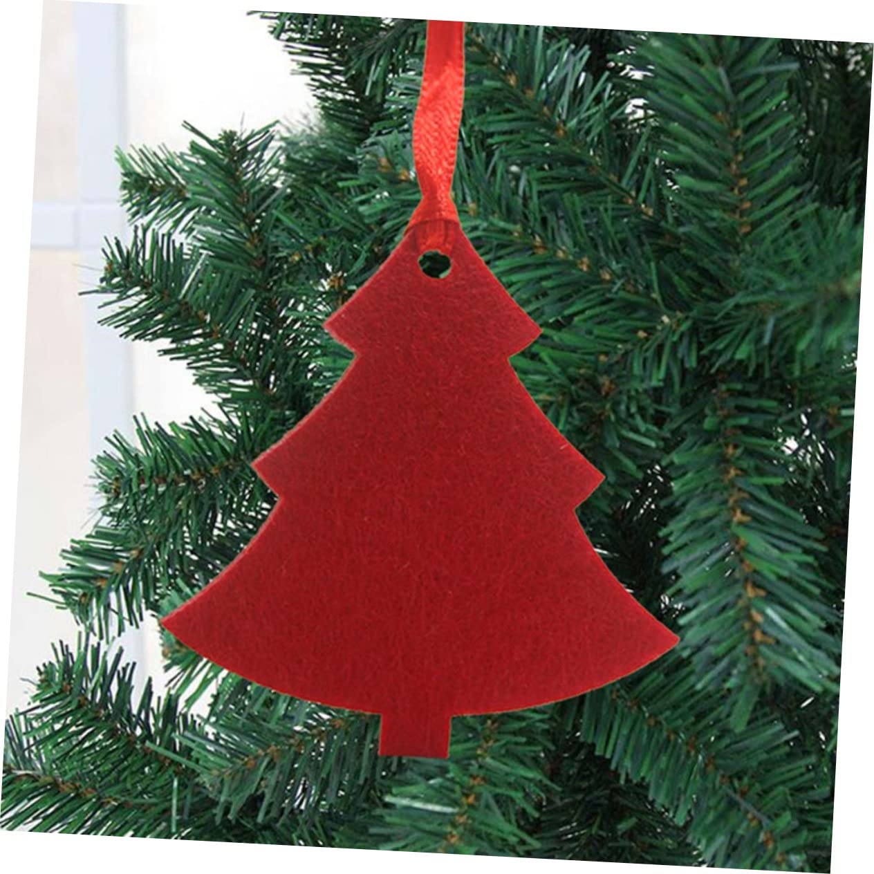 PRETYZOOM 4 Set Di Ornamenti Unici in Feltro Per Albero Di Natale Ciondolo A Forma Di Fetta Di Fiocco Di Neve Rosso Per La Decorazione Della Casa 40 Pezzi*4