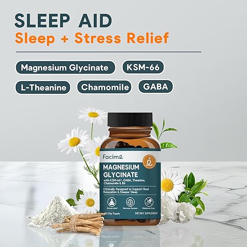 Miniatura 2 de Paquete de ayuda para dormir con glicinato de magnesio, sin melatonina, alivio del sueño y estrés y gomitas Keto ACV prémium para apoyo metabólico