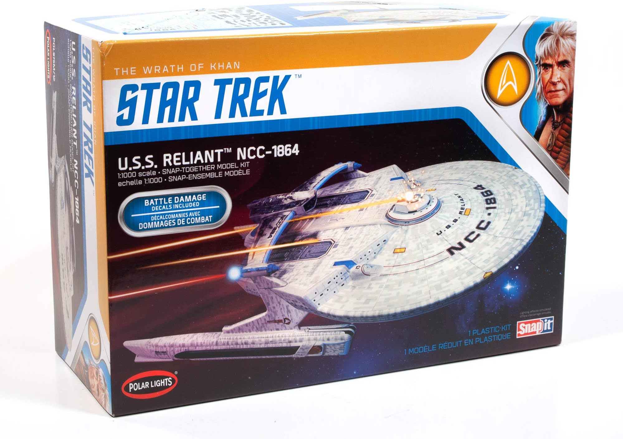 Star Trek U.S.S. Enterprise Reliant Wrath of Khan Edition 1:000 Scale Set Prop Replica Model Kit, White