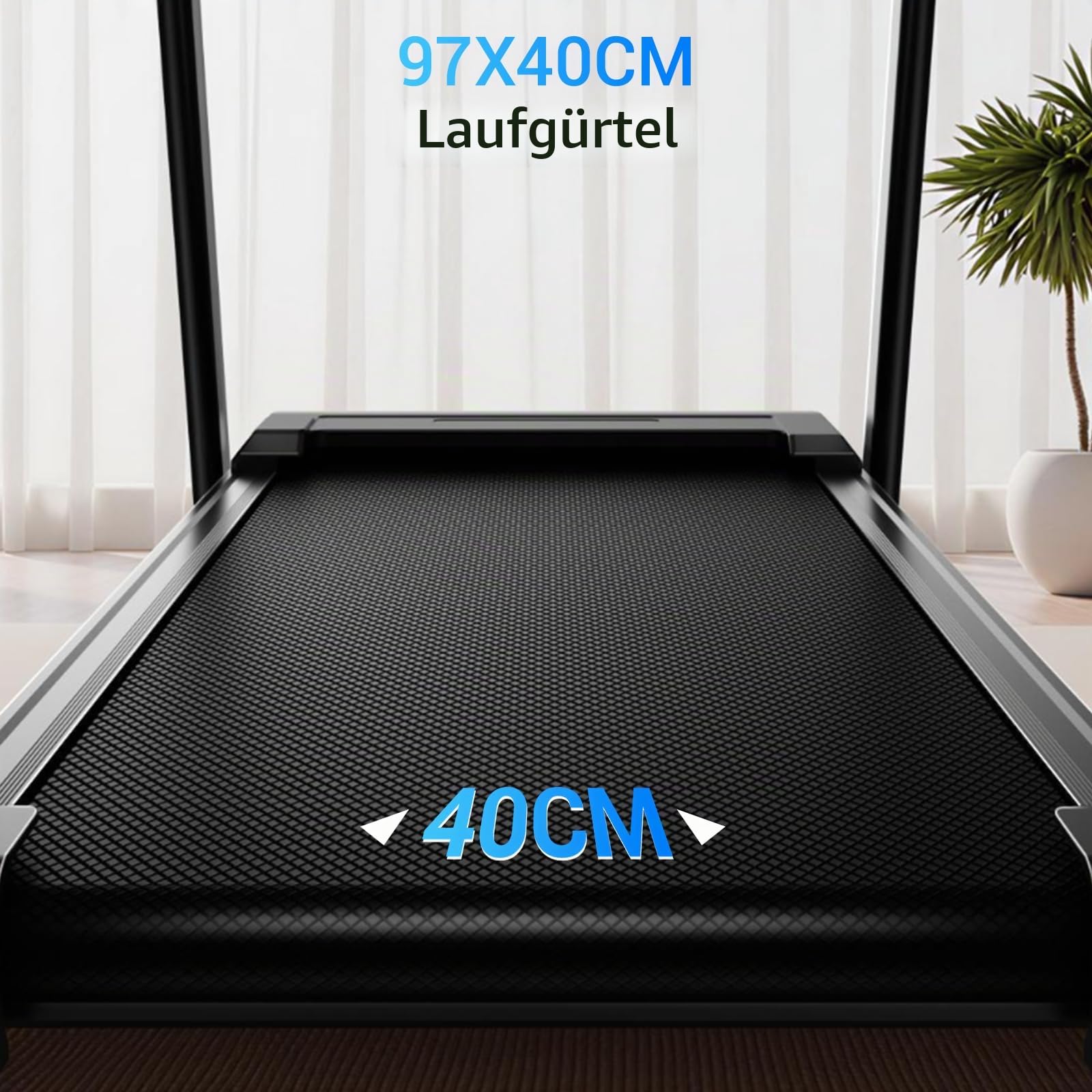 UMAY Laufband für Zuhause Klappbar mit Steigung 15% | Laufbänder 12KM/H, Treadmill for Home mit 3,0-PS-Motor und LED-Anzeige, 136KG
