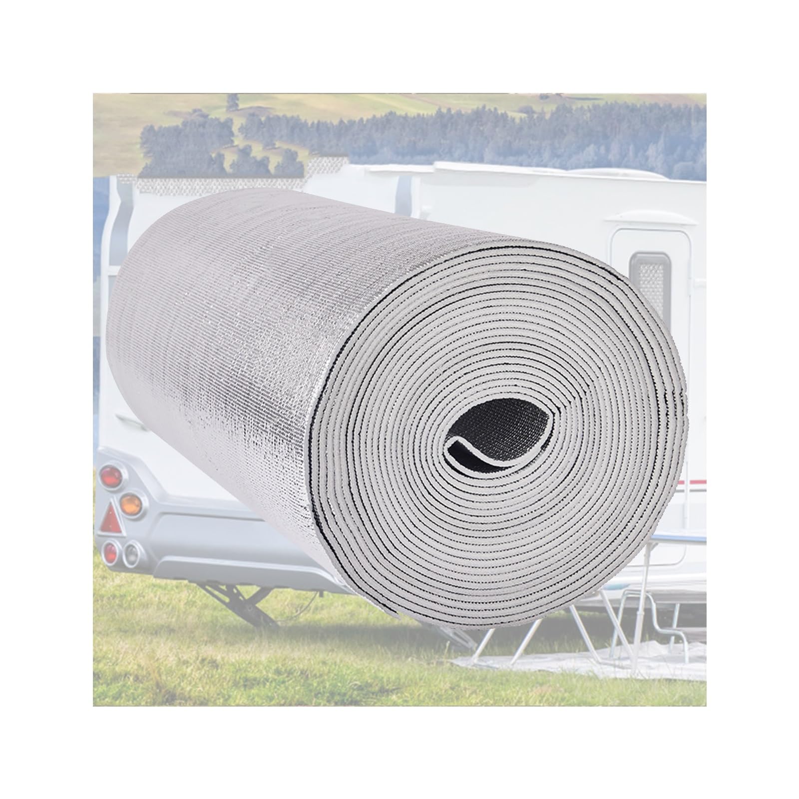 Aluminisé A Bulles Double Face Isolant Thermique Double RéFléChissant 3-4mm RéFléChissant Isolant Thermique Mur Pour Isolation Du Toit, Sol, Plafond(1000cm/393.7in,1.5cm/0.59in)