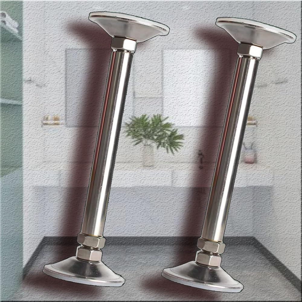 Soporte para Lavabo, Soportes para Lavabo, Patas de Soporte para Lavabo bajo encimera sin Necesidad de taladrar, Postes de Acero Inoxidable para Muebles de baño (2*Altura 56 71 cm (22" 28"))