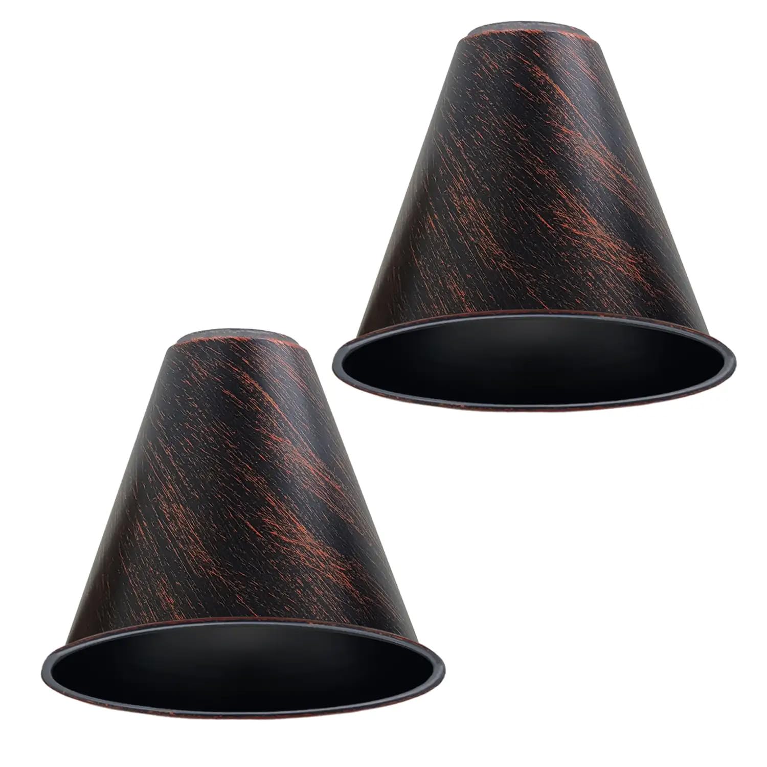 LEDSone 2 Pack of Industrial Vintage Retro Ceiling-Light Shade 18cm Metal Lampshade Easy Fit Light Shade for Kitchen Living Room
