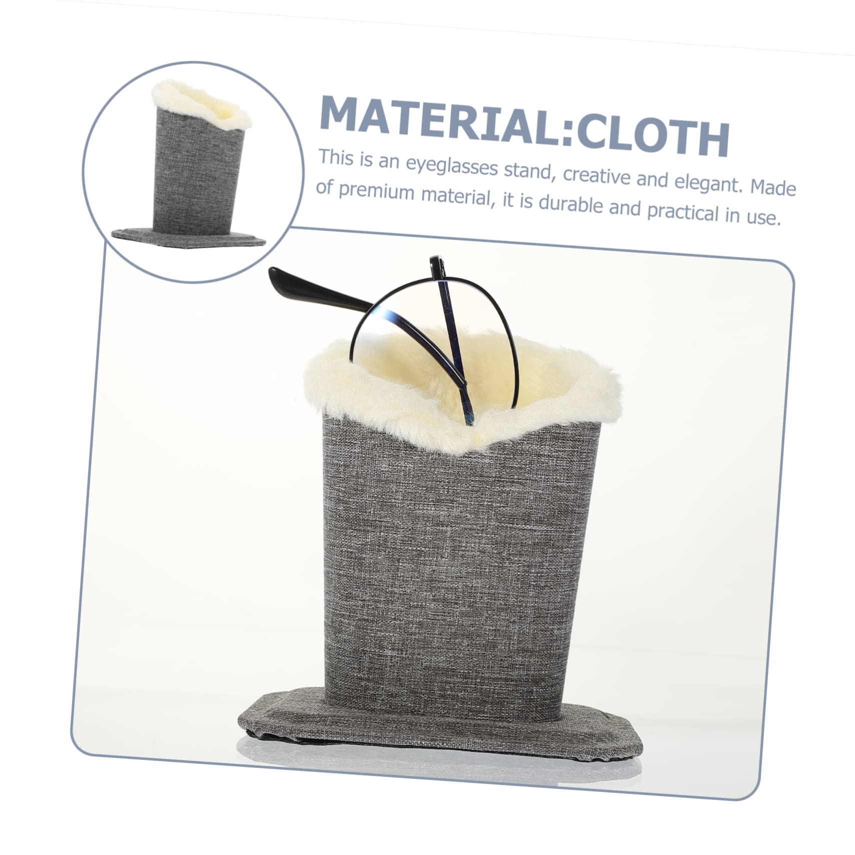 LALADEFIEE Es Plush Eyewear Holder Fashionable Glasses Stand Soft Base for Eyeglasses Storage for Room Decor