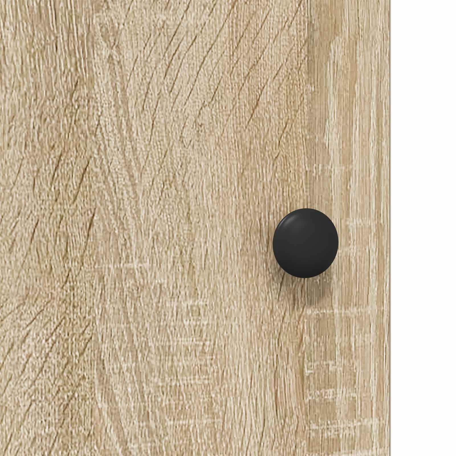 Armadio da notte in legno ingegnerizzato rovere sonoma con struttura in acciaio zincato, mobiletto moderno salvaspazio con anta e ripiano