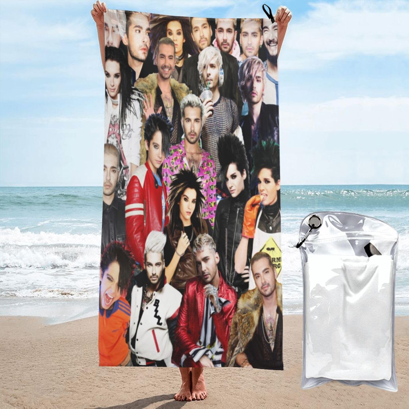 Towel Bill Kaulitz Microfiber lightweight Quick Dry Beach Towels bath towel quick-dry bath towels Sea Blanket Tapestry Gift for Travel beach The Gym Camping Yoga Picnics Bathroom