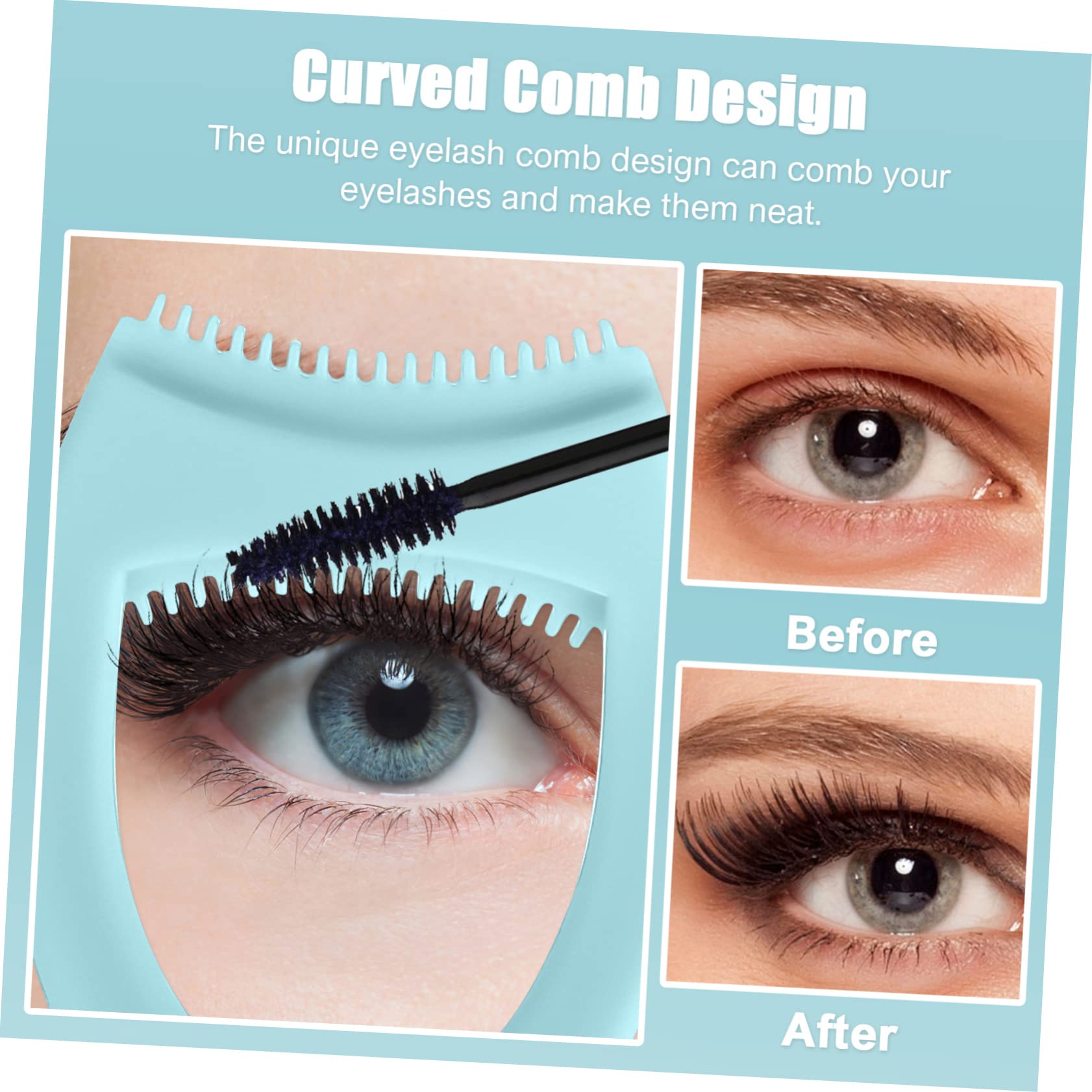 Healeved Lash Mascara Shield Eyelash Comb Separator Makeup Mascara Tool Lash Applicator Quick Makeup
