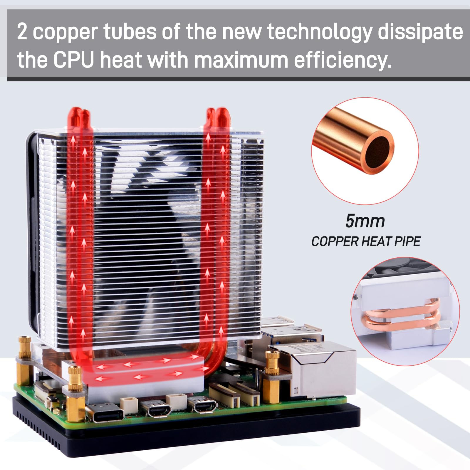 Raspberry Pi 5 4GB 冷却ファンとM.2 Hat付き Amazon.com: Pi5 PCIe to