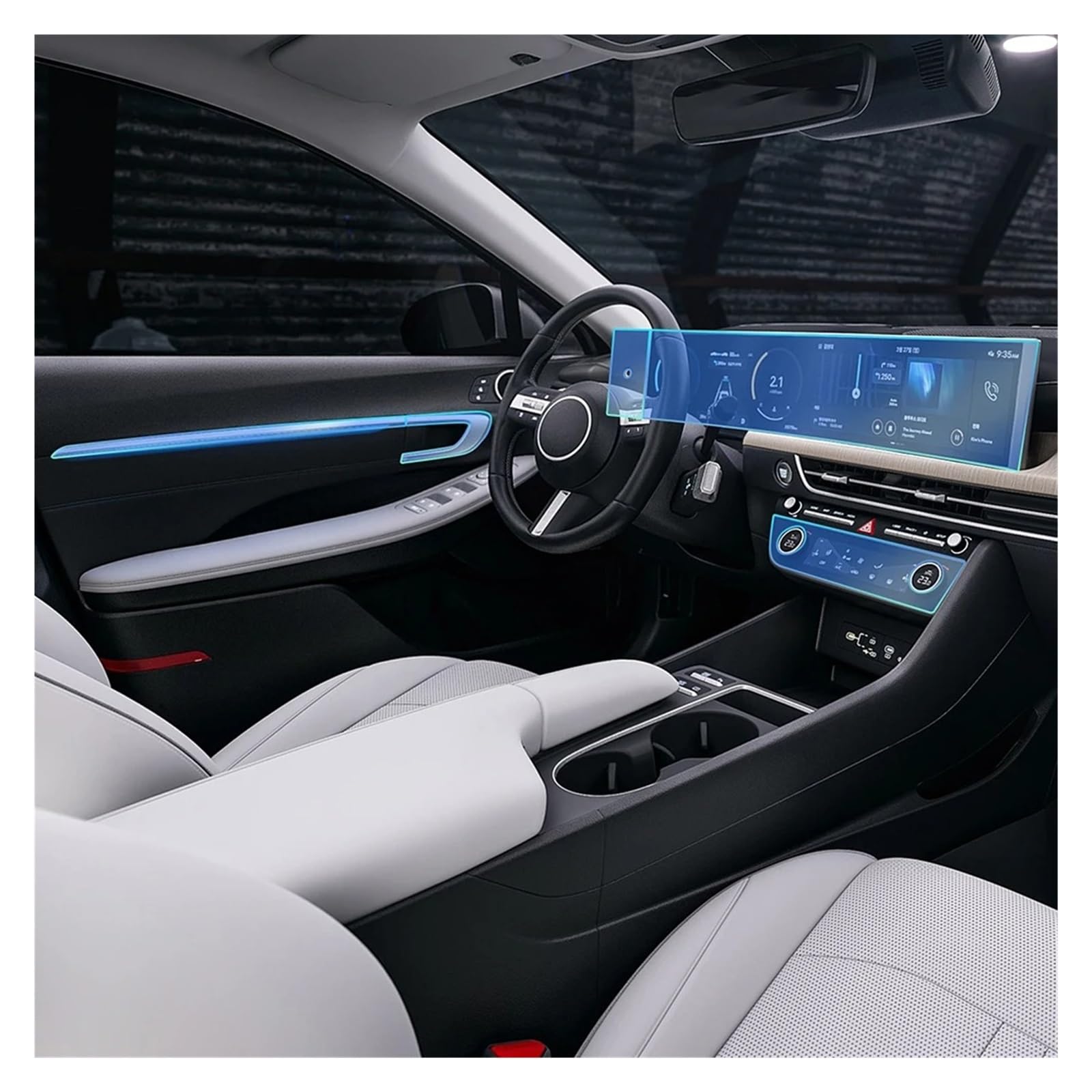 Navigation Schutzfolie Für Hyundai Für Sonata 2024 2025 2026 TPU Innen Film Center Konsole Display-schutzfolie Anti-scratch Reparatur Klare Aufkleber