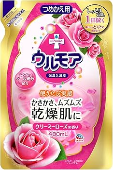 ウルモア　高保湿入浴液　クリーミーローズの香り　詰め替え Amazon.co.jp: ウルモア 保湿入浴液 クリーつめかえ 液体入浴剤・バス