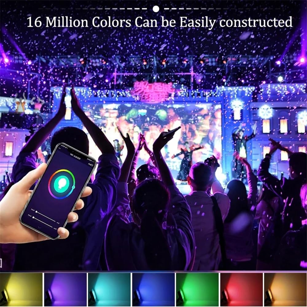 Tuya inteligentny reflektor LED reflektor oświetlenie zewnętrzne 220V 30W 50W 100W RGB możliwość przyciemniania ciepłe zimne białe światło obsługa Bluetooth Wifi(With Remote Control,50W_BLUETOOTH)