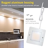 Vista 4 de Armacost Lighting Perfil bajo cuadrado debajo del gabinete LED Puck Light 2700K 218211