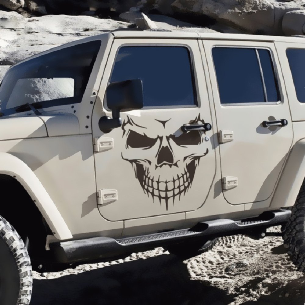 Oracal Skull Vinyl Decal Sticker - Matte Finish - For Car Truck Motorcycle Laptop Window - Made In USA