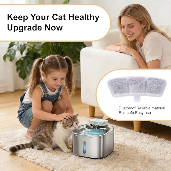 Pack de 12 Filtros para Fuente de Agua para Gatos, Compatible con Oneisall PW04 miniatura 4