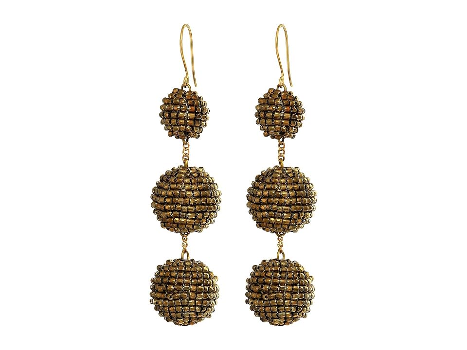 

Chan Luu Beaded Pom Pom Ball Earrings (Gold) Earring