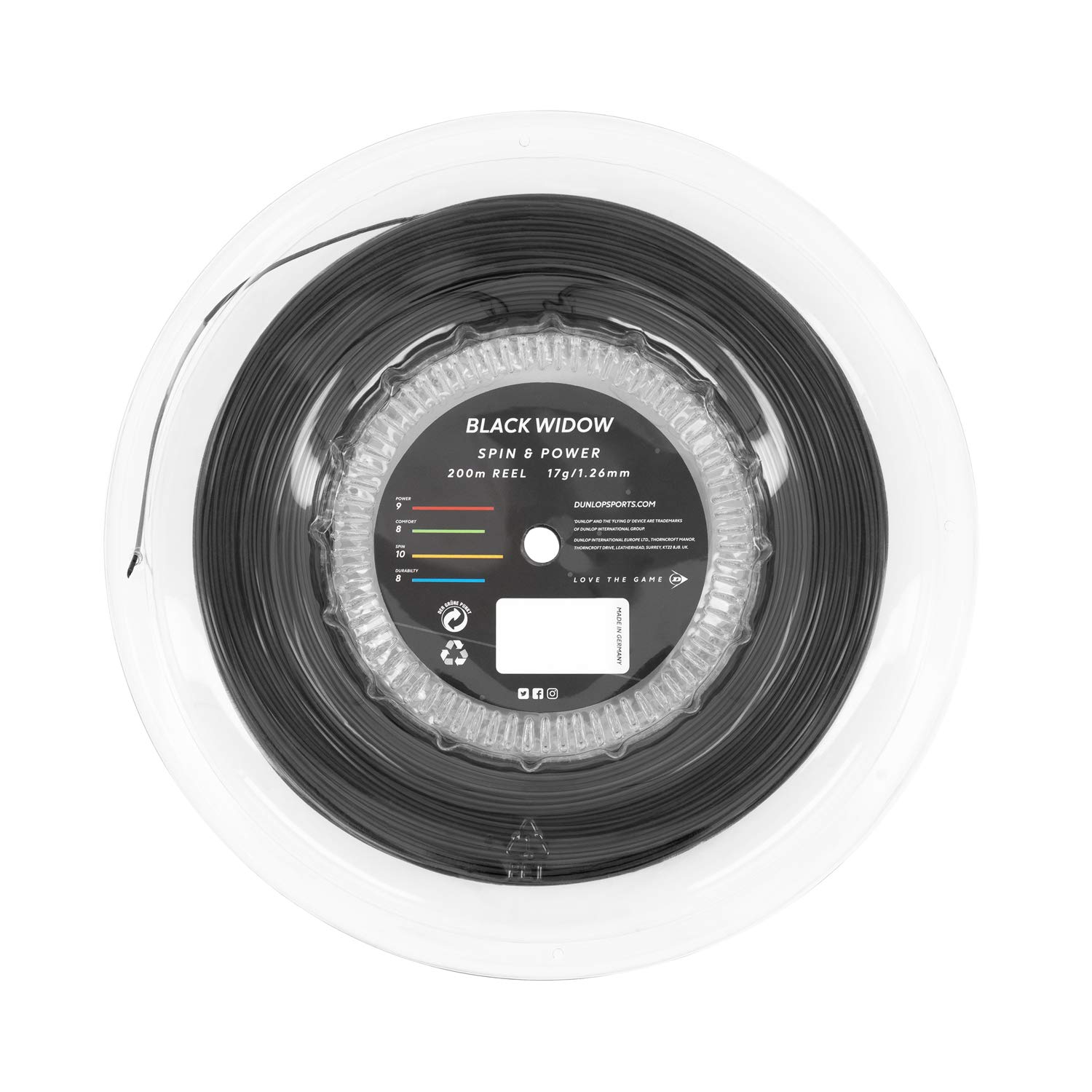 Dunlop Sports Black Widow Tennis String