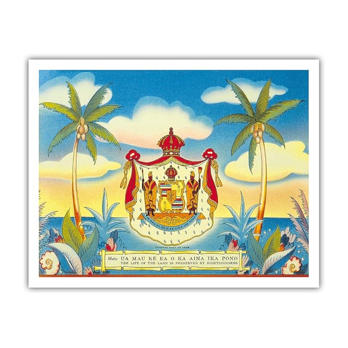 Buy Hawaiian Coat of Arms Motto Ua Mau Ke Ea Ka Aina Ika Pono The