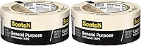 Vista 1 de Scotch Cinta adhesiva de uso general, 1.88 pulgadas por 60 yardas, 2050 (paquete de 2)