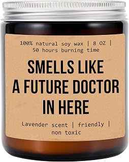 Smells Like A Future Doctor in Here - Future Doctor Gifts Candle - Med Student Gift - Medical Student Gifts & Medical School Graduation Gifts - Future Doctor Gifts for Medical Students