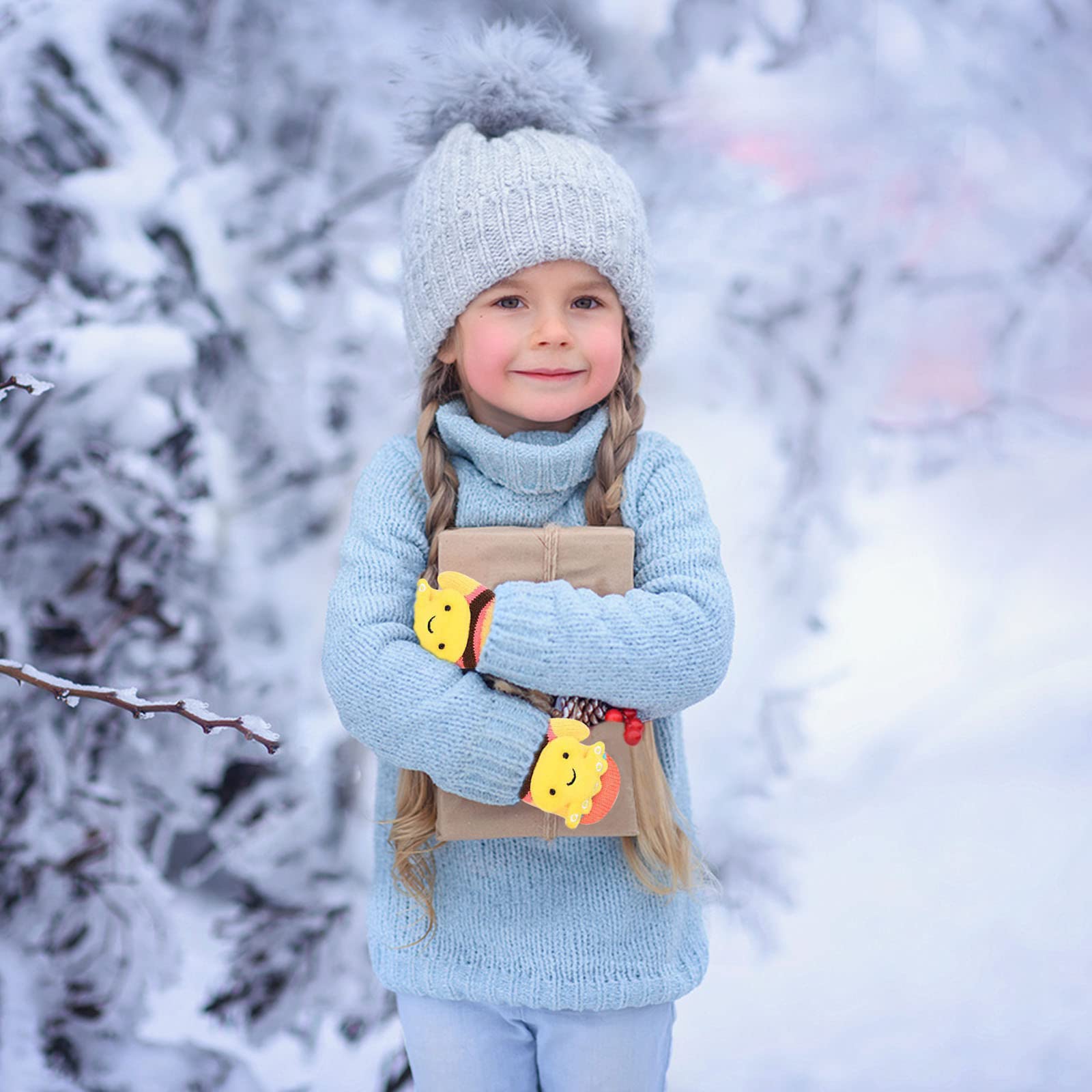 handschuhe kleinkind 2 jahre Kinder Handschuhe Schnee für Kinder Handschuhe Säuglingsschnee Winter Skihandschuhe Jungen für Baby Fäustlinge Kintted warme Mädchen Kinderhandschuhe & Handschuhe Fashion Wie lange ist offener JapanRetroDirect Farbe:CARAMEL-KHAKI