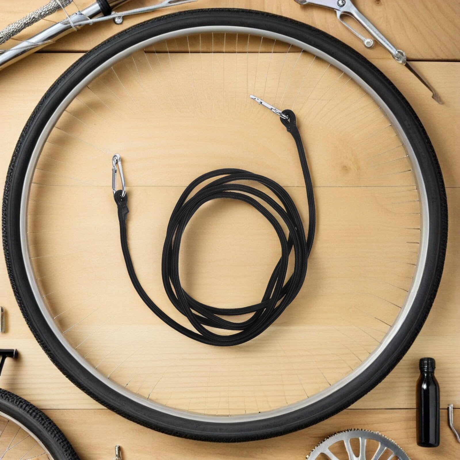 4 Stück Teiliges Motorrad Spanngurte Verstellbare Bungee Zurrgurte mit Karabiner für Sicheres Verzurren von Motorrad Mountainbike Gepäck und Transport Fahrradträger Wetterfest und
