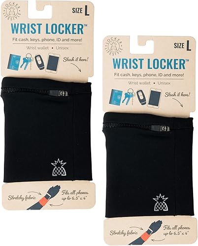Locker Lifestyle - Billetera unisex grande para muñeca, correa de almacenamiento de muñeca para teléfono, para viajes, correr, festivales, disponible en Yaxa Colombia