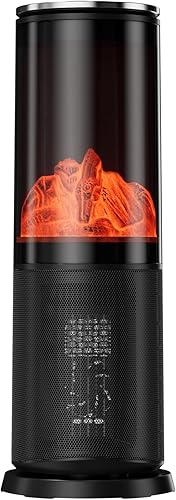 Miniatura 1 de Uthfy Calentador de espacio, 1500 W, eléctrico, portátil, de cerámica PTC, para uso en interiores, con termostato, control remoto, temporizador de